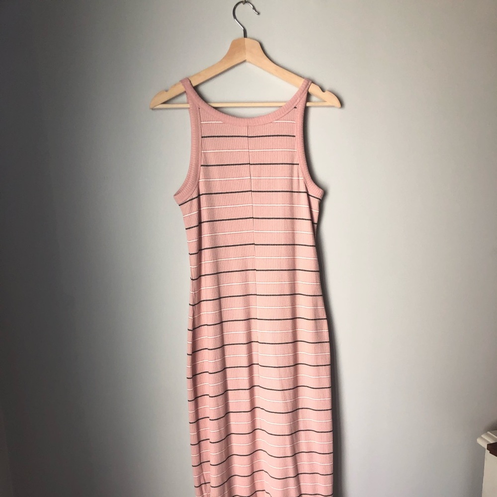 Rose Striped Maxi Dress
